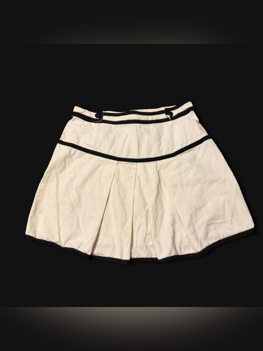 Free People White Pleated Mini Skirt!